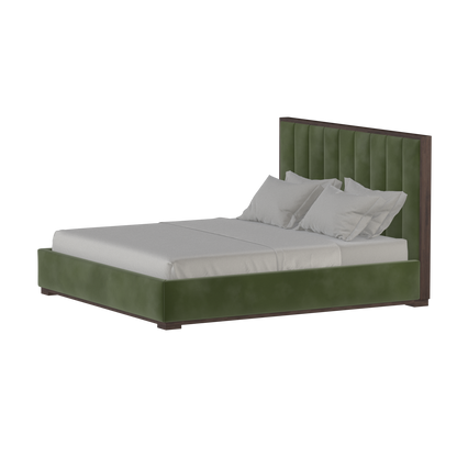 Ava Bed with Framed Vertical Headboard Panels