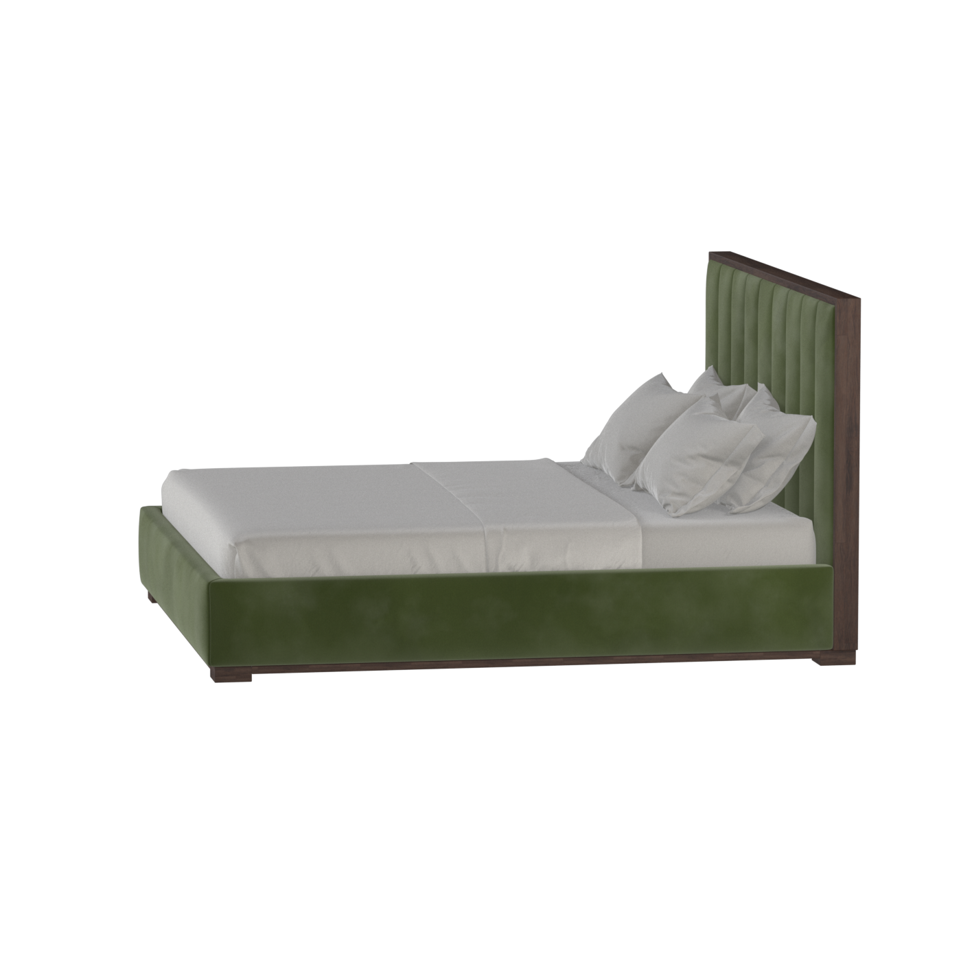 Ava Bed with Framed Vertical Headboard Panels
