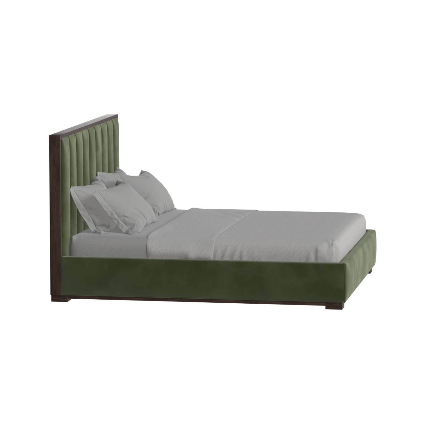 Ava Bed with Framed Vertical Headboard Panels