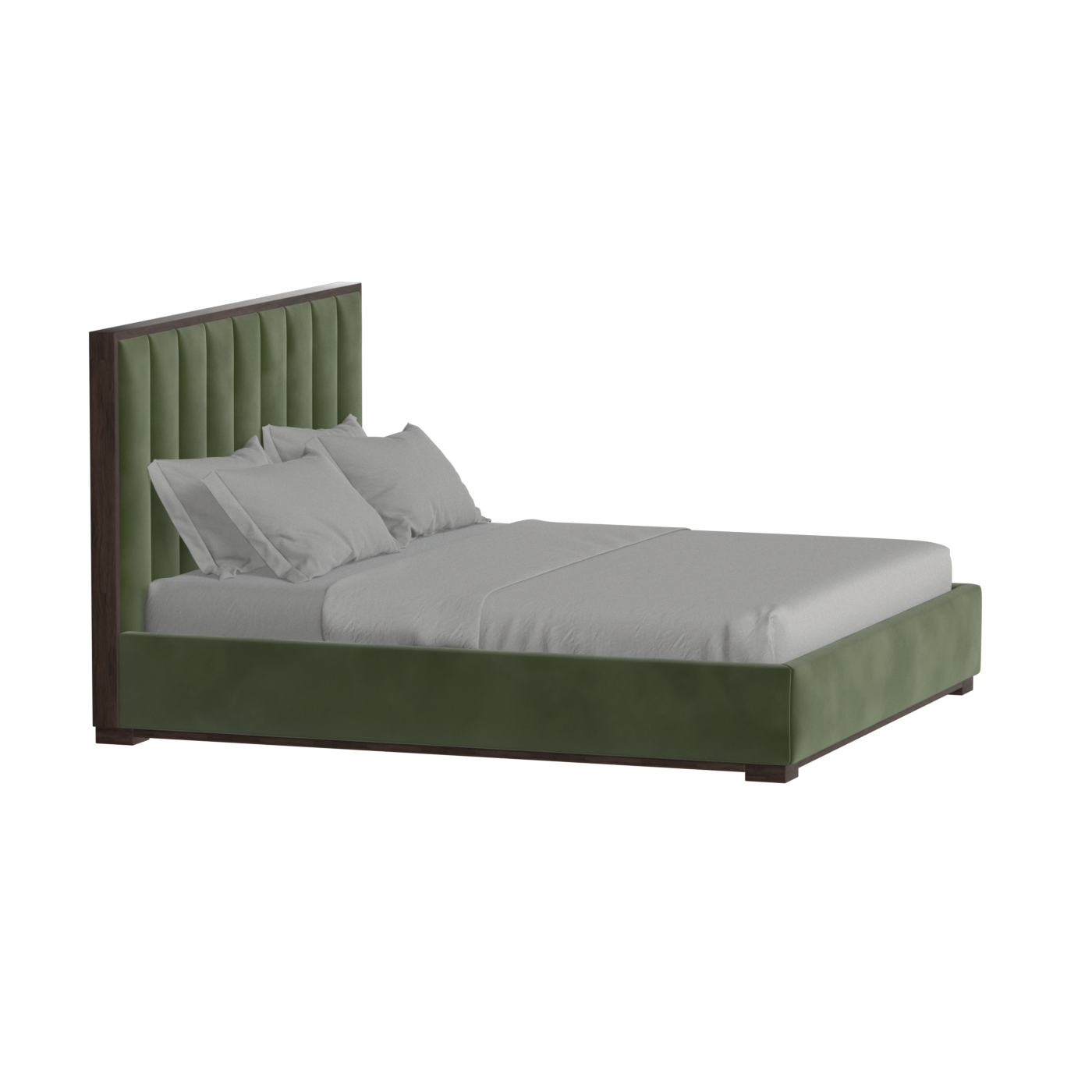 Ava Bed with Framed Vertical Headboard Panels