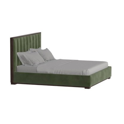 Ava Bed with Framed Vertical Headboard Panels