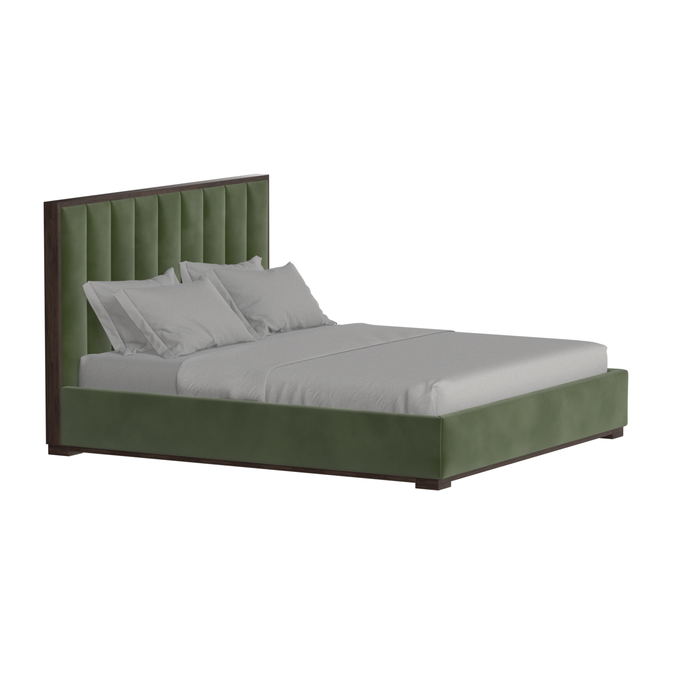 Ava Bed with Framed Vertical Headboard Panels