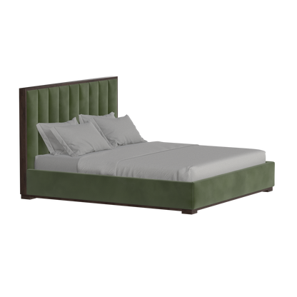 Ava Bed with Framed Vertical Headboard Panels
