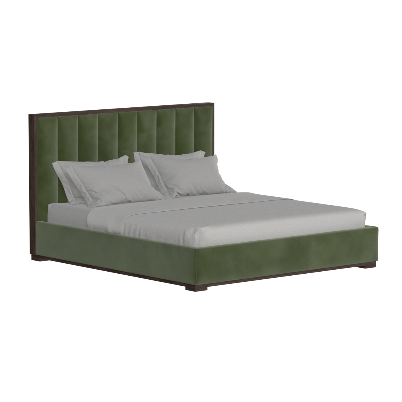 Ava Bed with Framed Vertical Headboard Panels