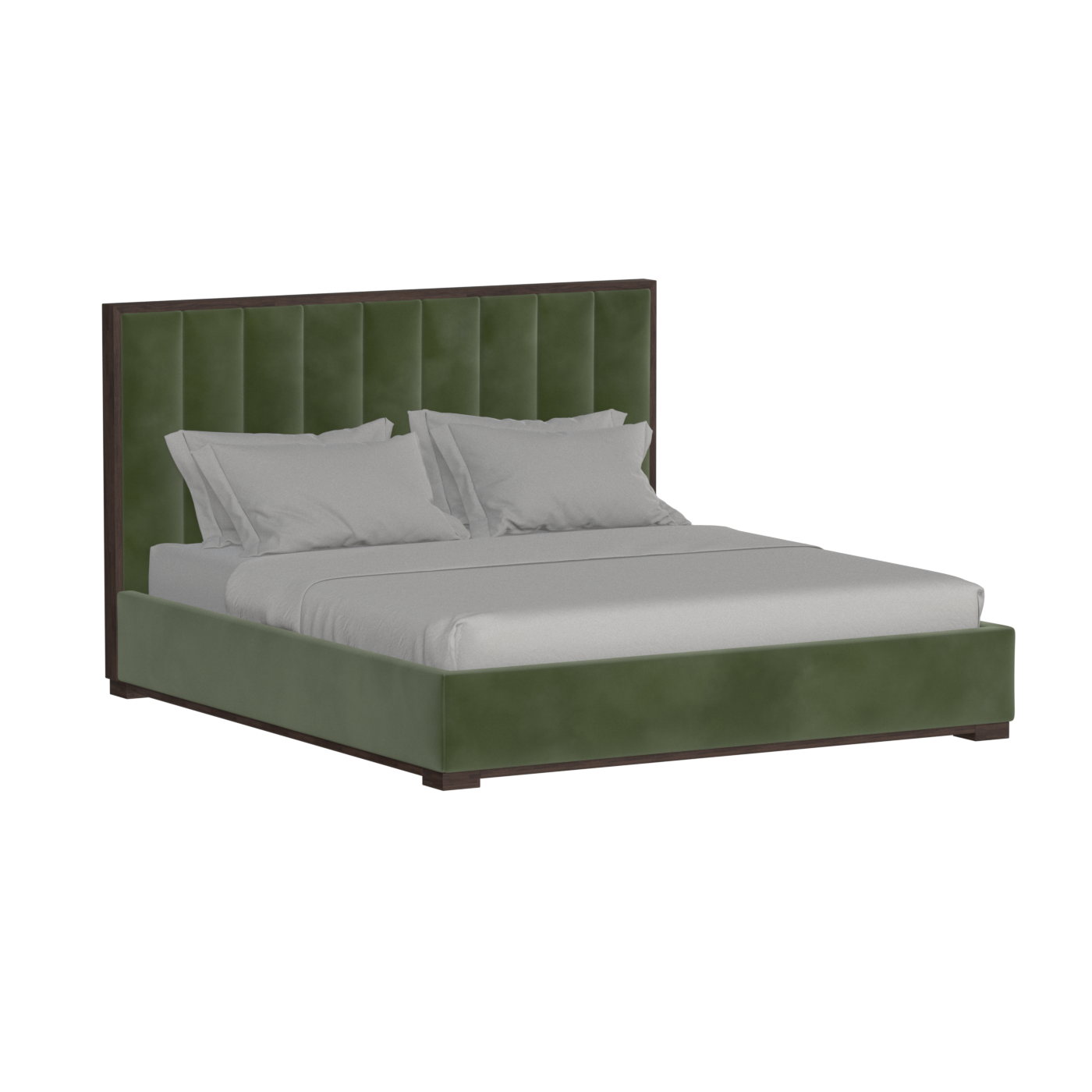 Ava Bed with Framed Vertical Headboard Panels