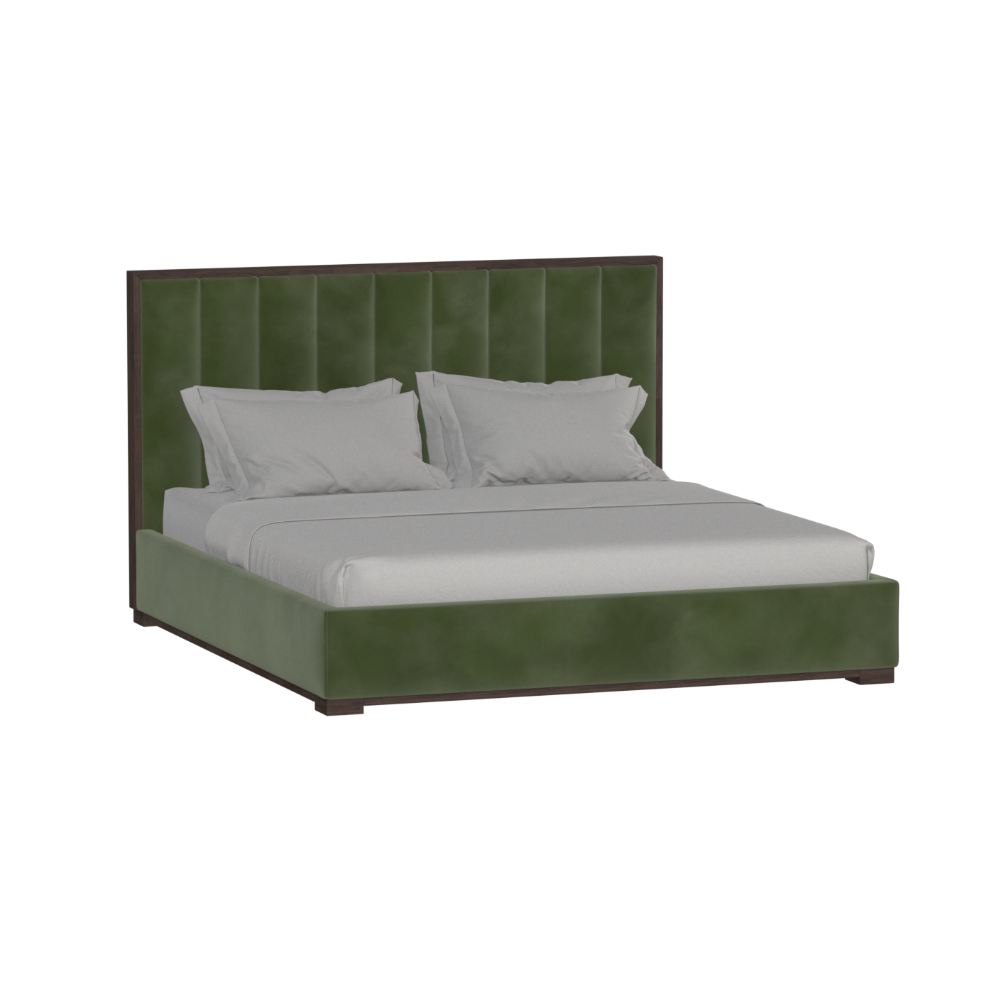 Ava Bed with Framed Vertical Headboard Panels