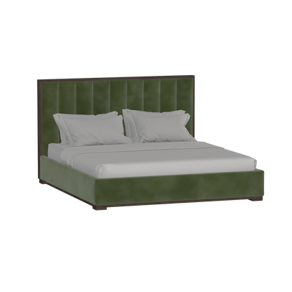 Ava Bed with Framed Vertical Headboard Panels