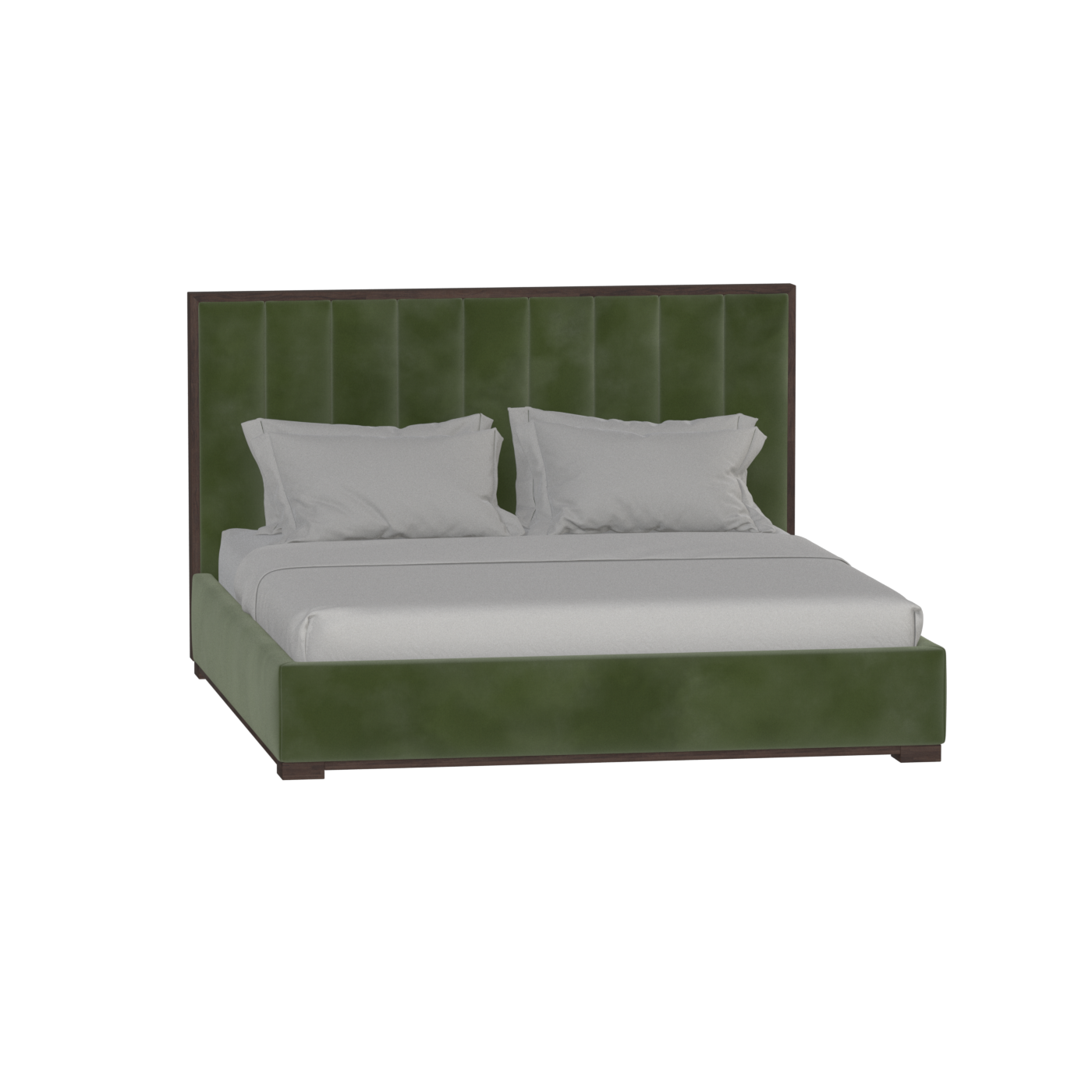 Ava Bed with Framed Vertical Headboard Panels