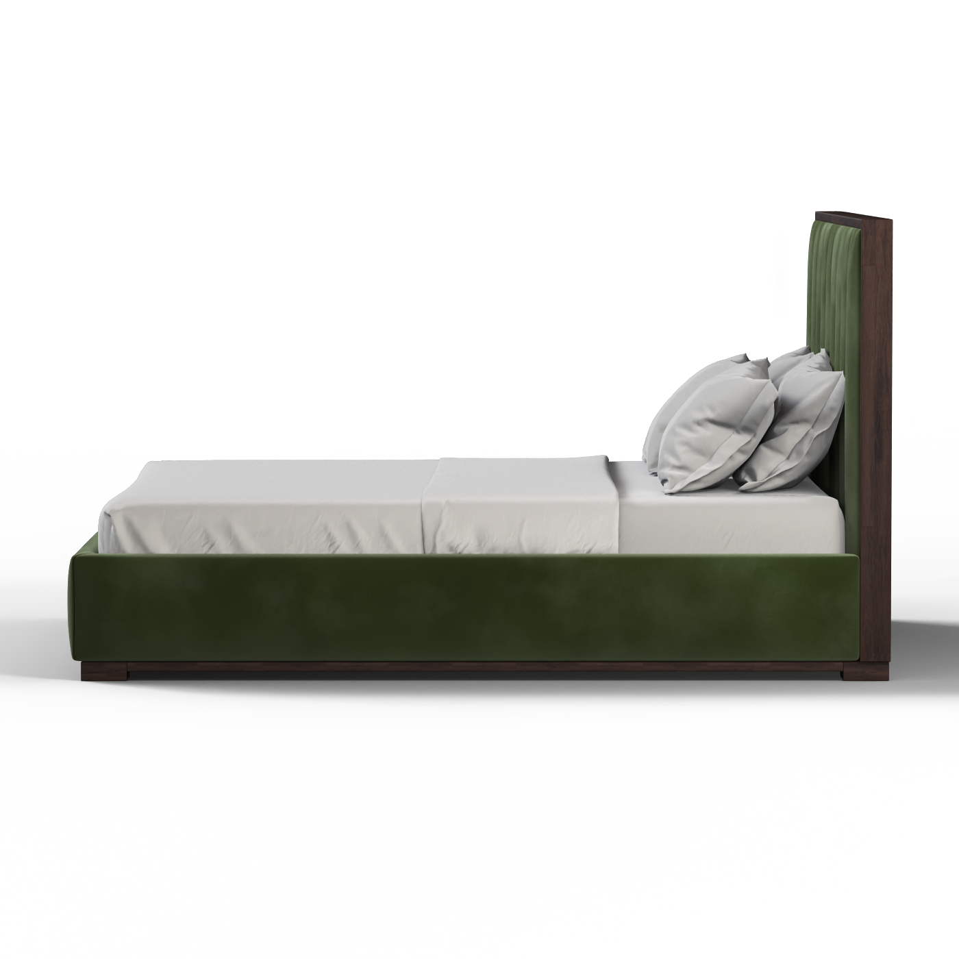 Ava Bed with Framed Vertical Headboard Panels