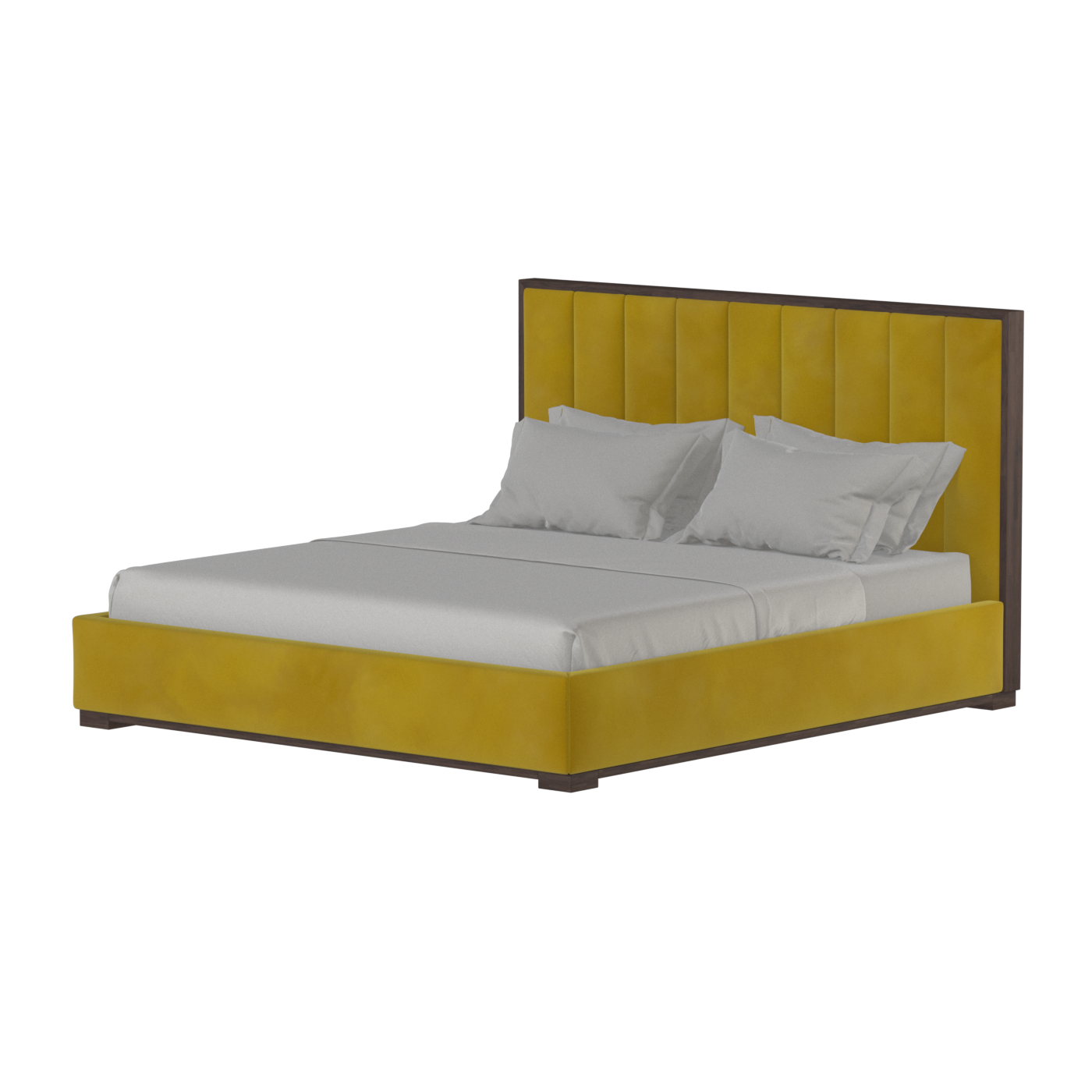 Ava Bed with Framed Vertical Headboard Panels