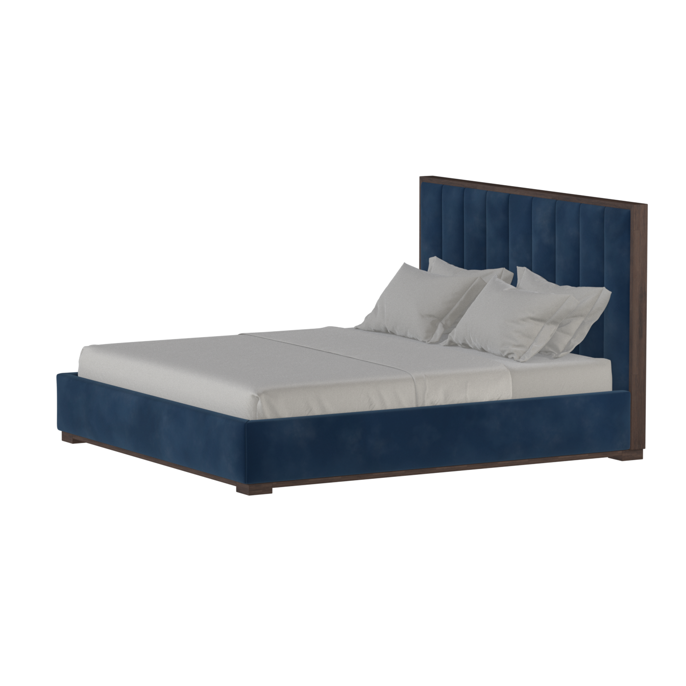 Ava Bed with Framed Vertical Headboard Panels