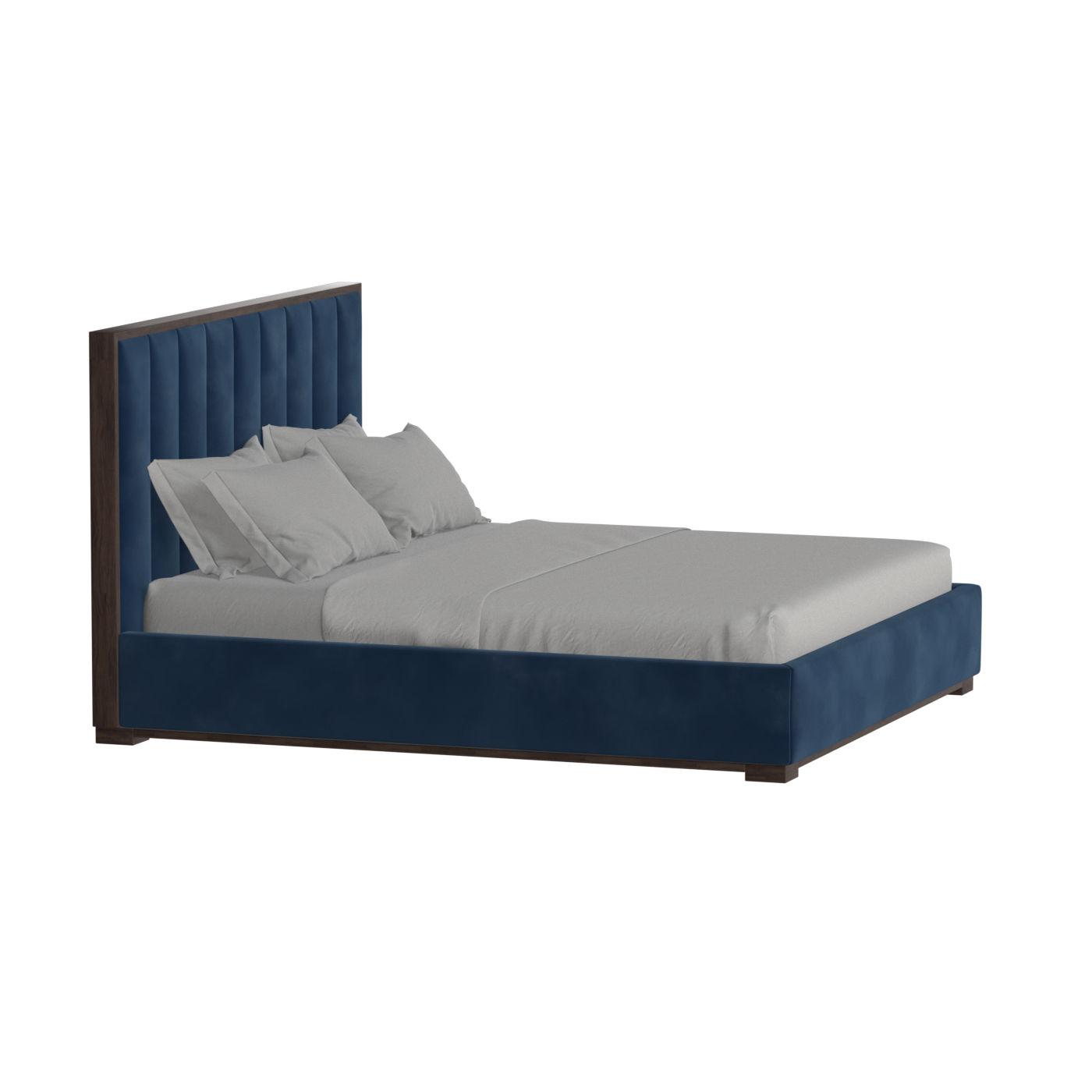 Ava Bed with Framed Vertical Headboard Panels