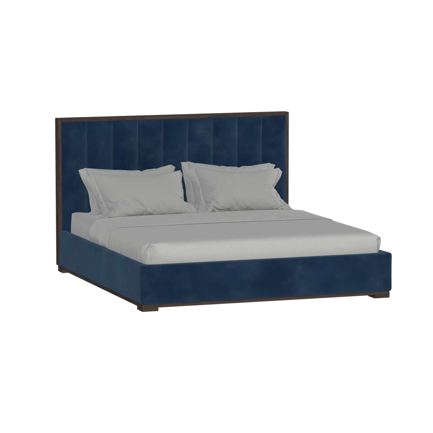 Ava Bed with Framed Vertical Headboard Panels