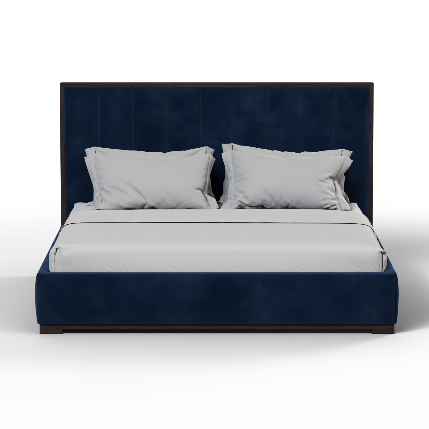 Ava Bed with Framed Vertical Headboard Panels