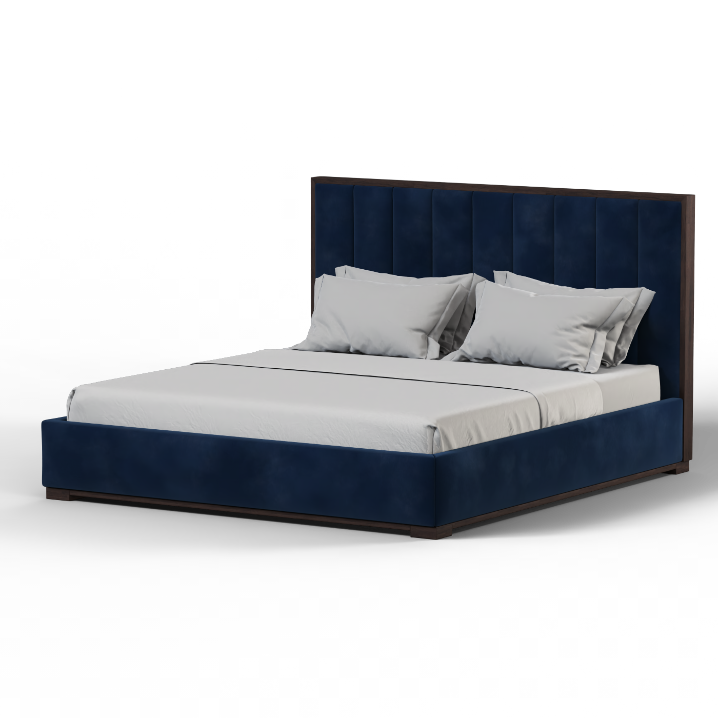 Ava Bed with Framed Vertical Headboard Panels