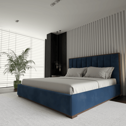 Ava Bed with Framed Vertical Headboard Panels