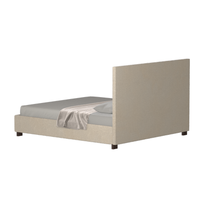 Lit à tête de lit haute Ava en tissu de luxe