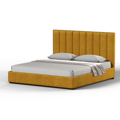 Ava High Headboard Bed in Luxe Fabric