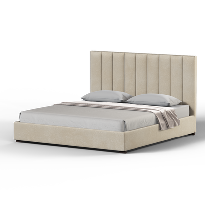 Ava High Headboard Bed in Luxe Fabric