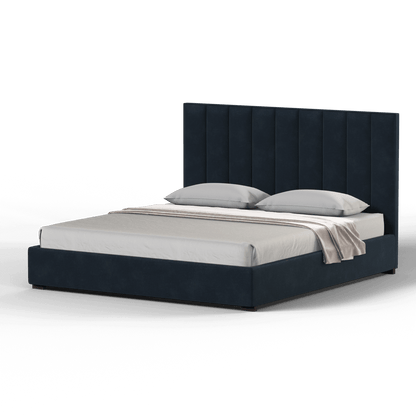 Ava High Headboard Bed in Luxe Fabric