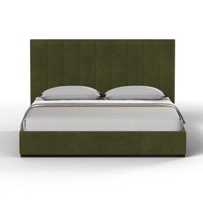 Ava High Headboard Bed in Luxe Fabric