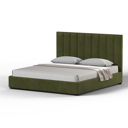 Ava High Headboard Bed in Luxe Fabric