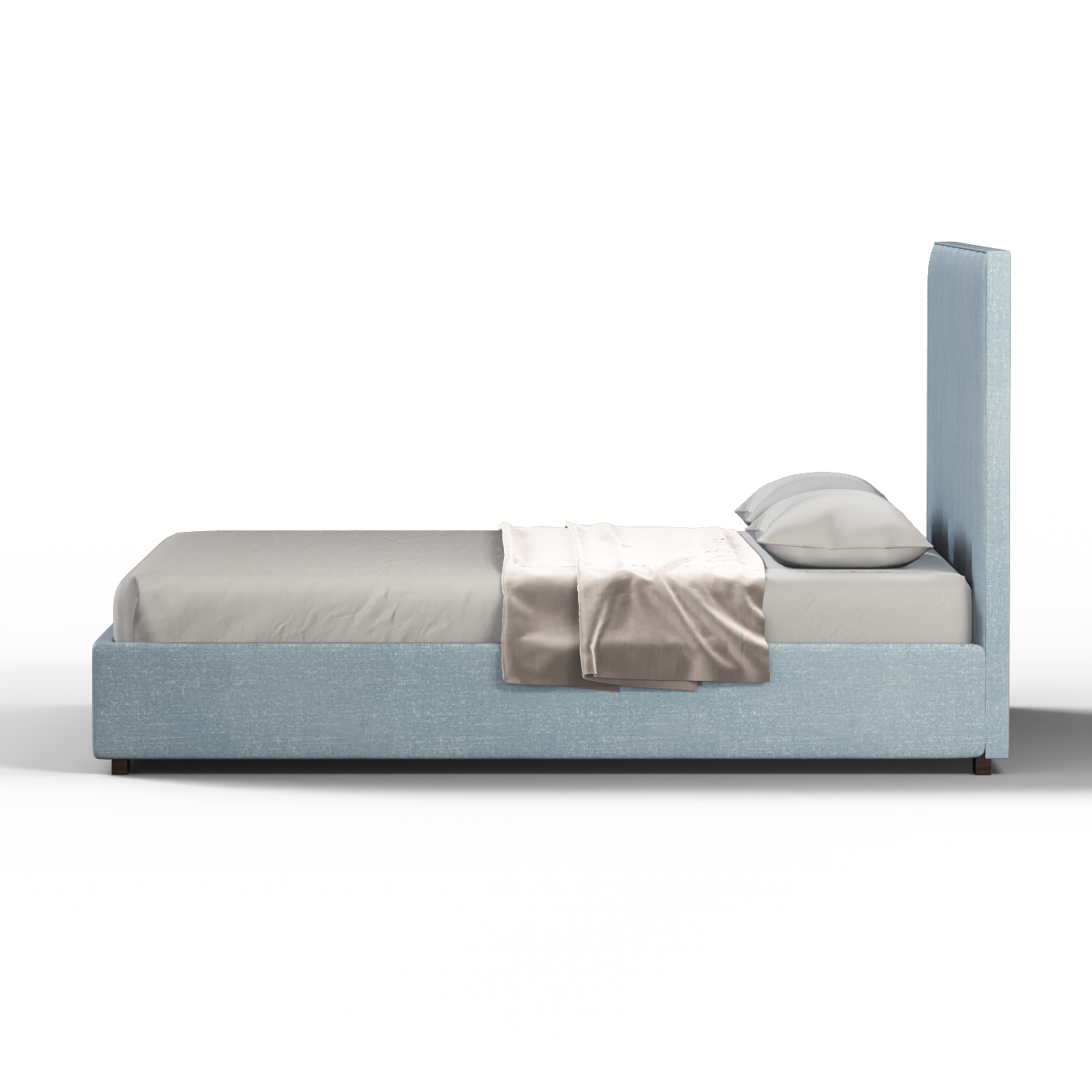 Ava High Headboard Bed in Luxe Fabric
