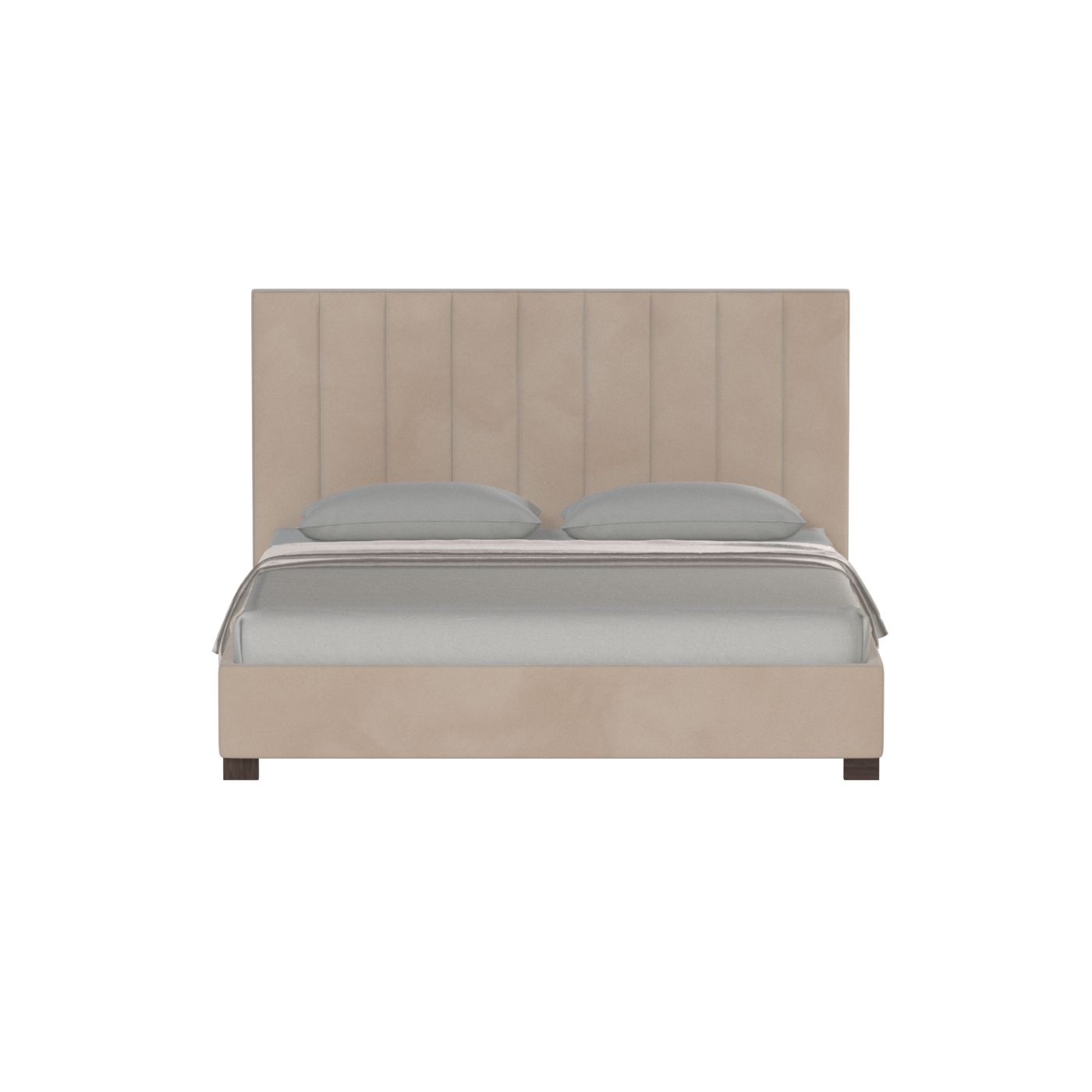 Ava High Headboard Bed in Luxe Fabric