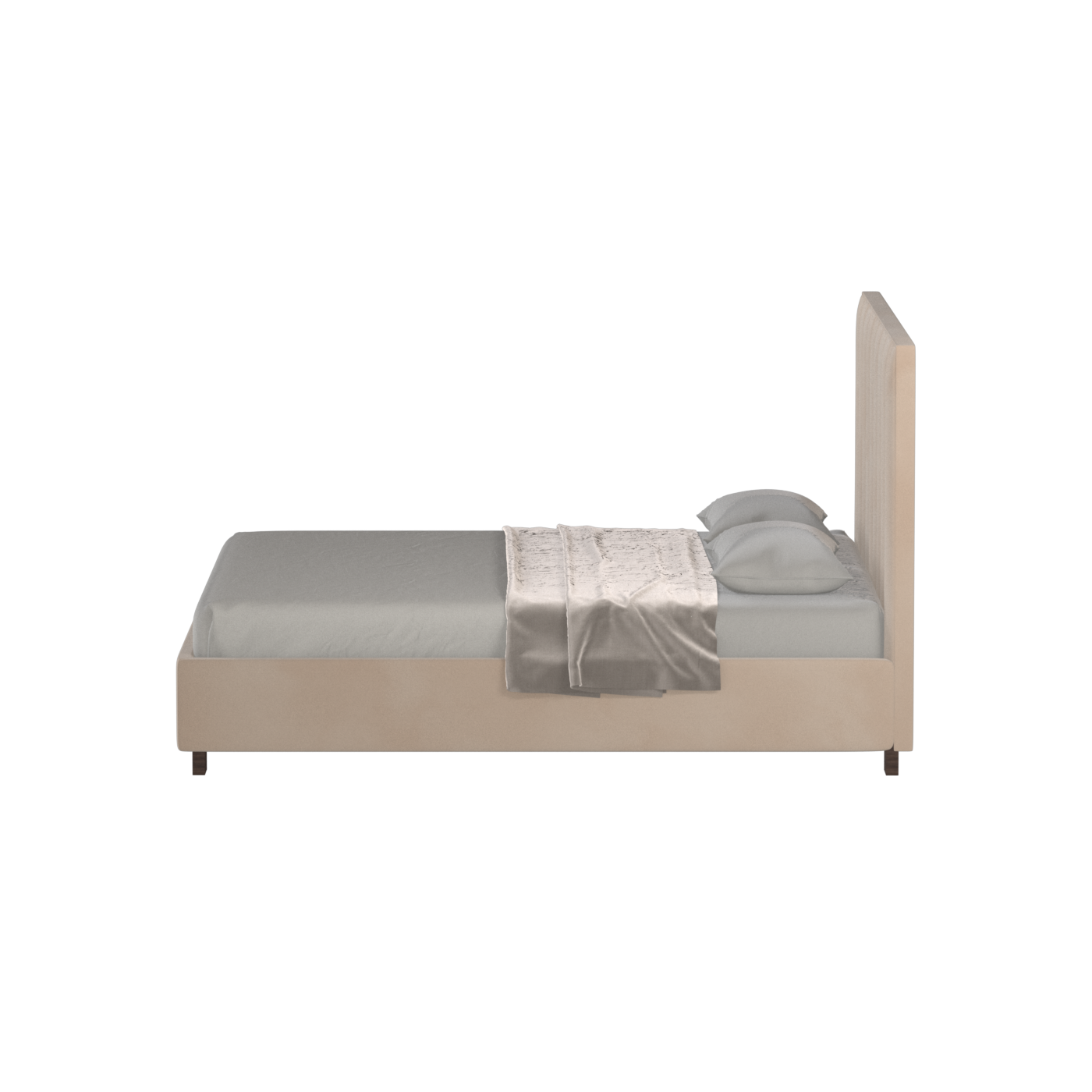 Ava High Headboard Bed in Luxe Fabric
