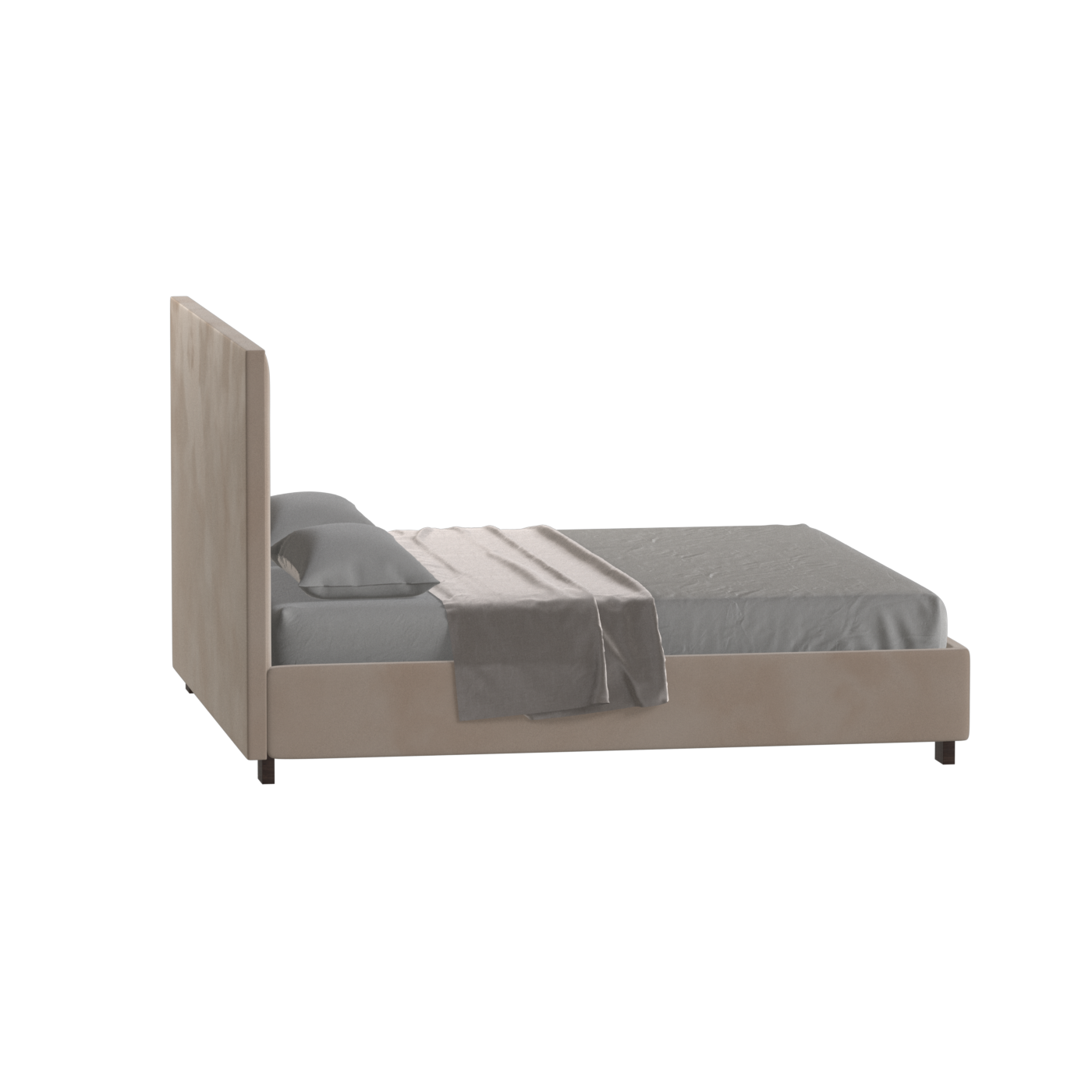 Ava High Headboard Bed in Luxe Fabric