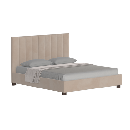 Ava High Headboard Bed in Luxe Fabric