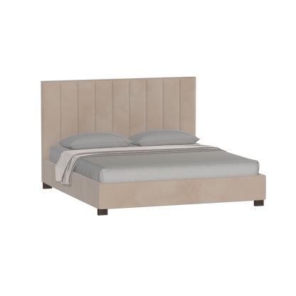 Ava High Headboard Bed in Luxe Fabric