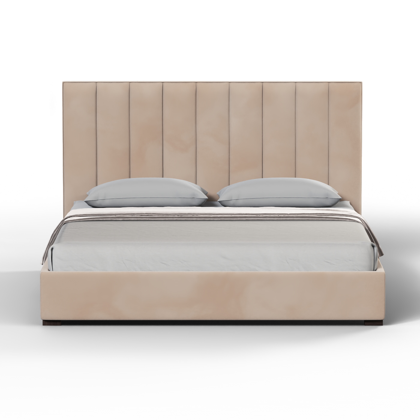 Ava High Headboard Bed in Luxe Fabric