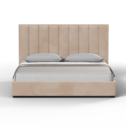 Ava High Headboard Bed in Luxe Fabric