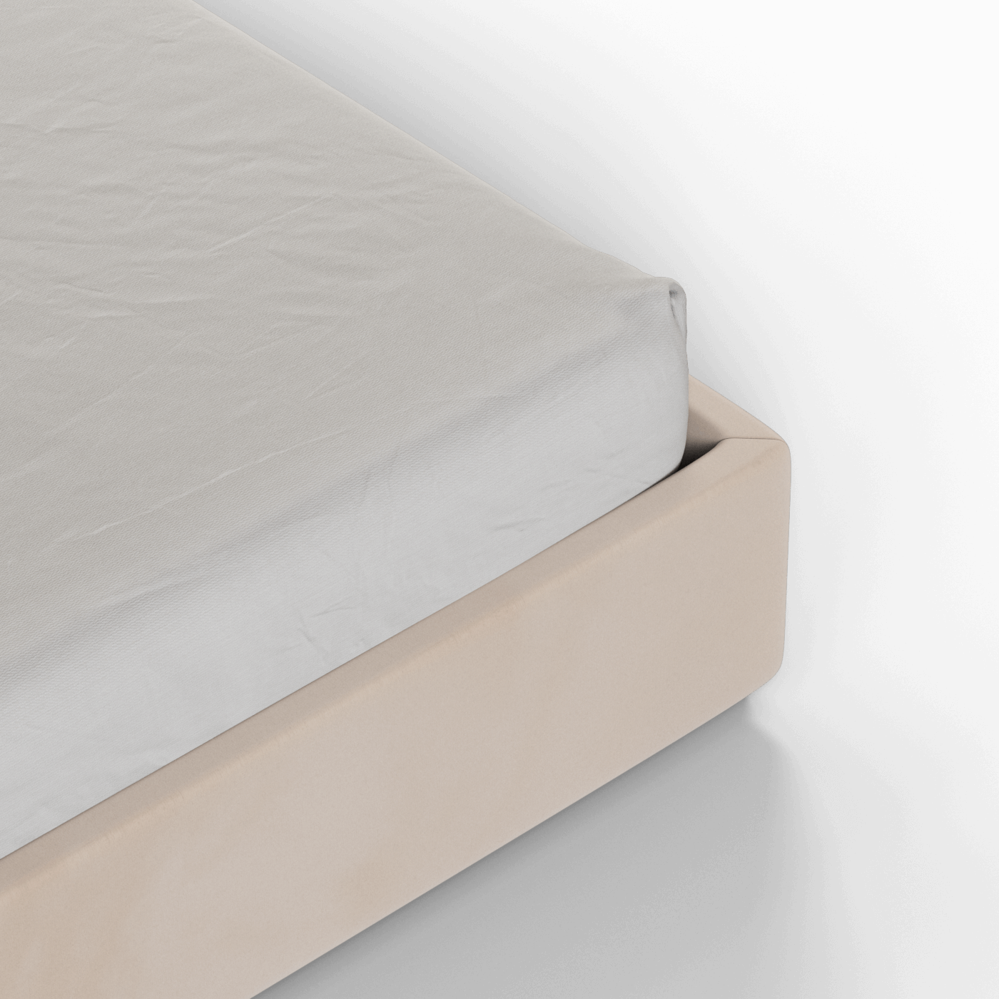Ava High Headboard Bed in Luxe Fabric