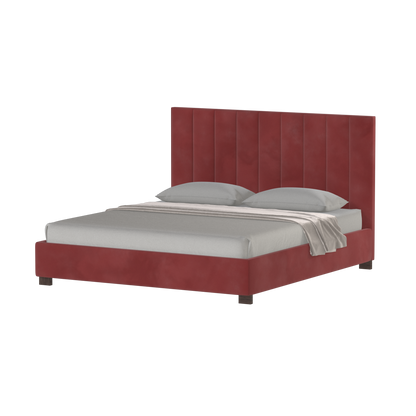 Ava High Headboard Bed in Luxe Fabric