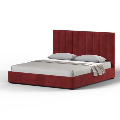 Ava High Headboard Bed in Luxe Fabric