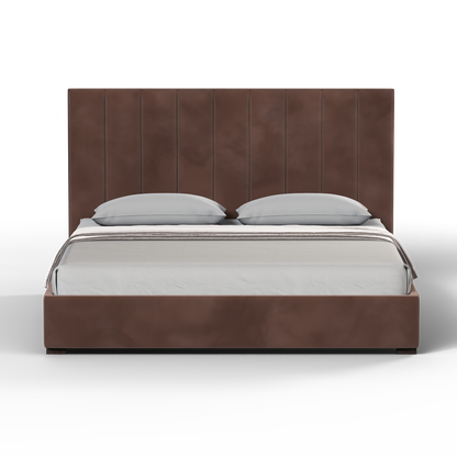 Ava High Headboard Bed in Luxe Fabric