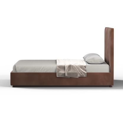 Ava High Headboard Bed in Luxe Fabric