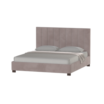 Ava High Headboard Bed in Luxe Fabric