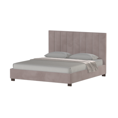 Ava High Headboard Bed in Luxe Fabric