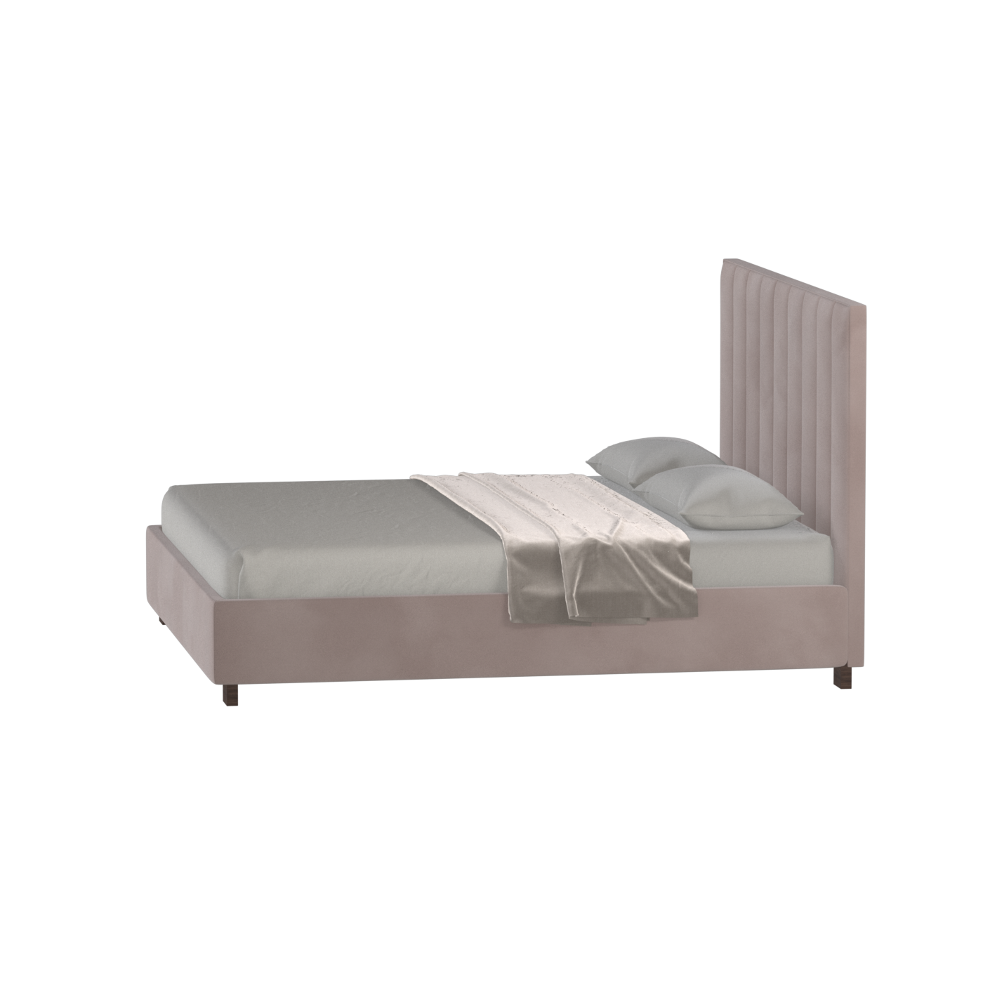 Ava High Headboard Bed in Luxe Fabric