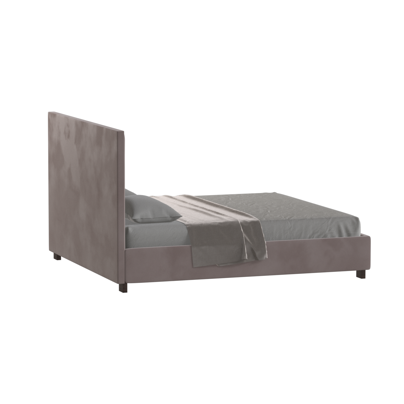Ava High Headboard Bed in Luxe Fabric