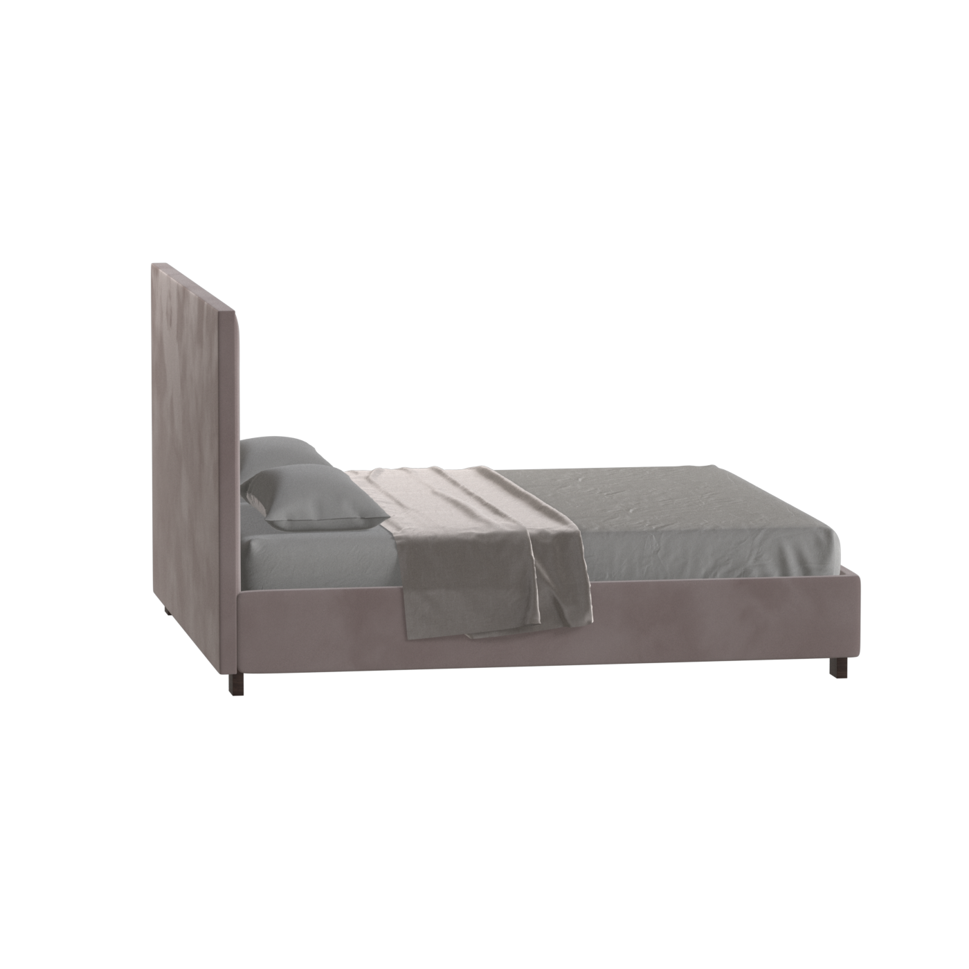 Ava High Headboard Bed in Luxe Fabric