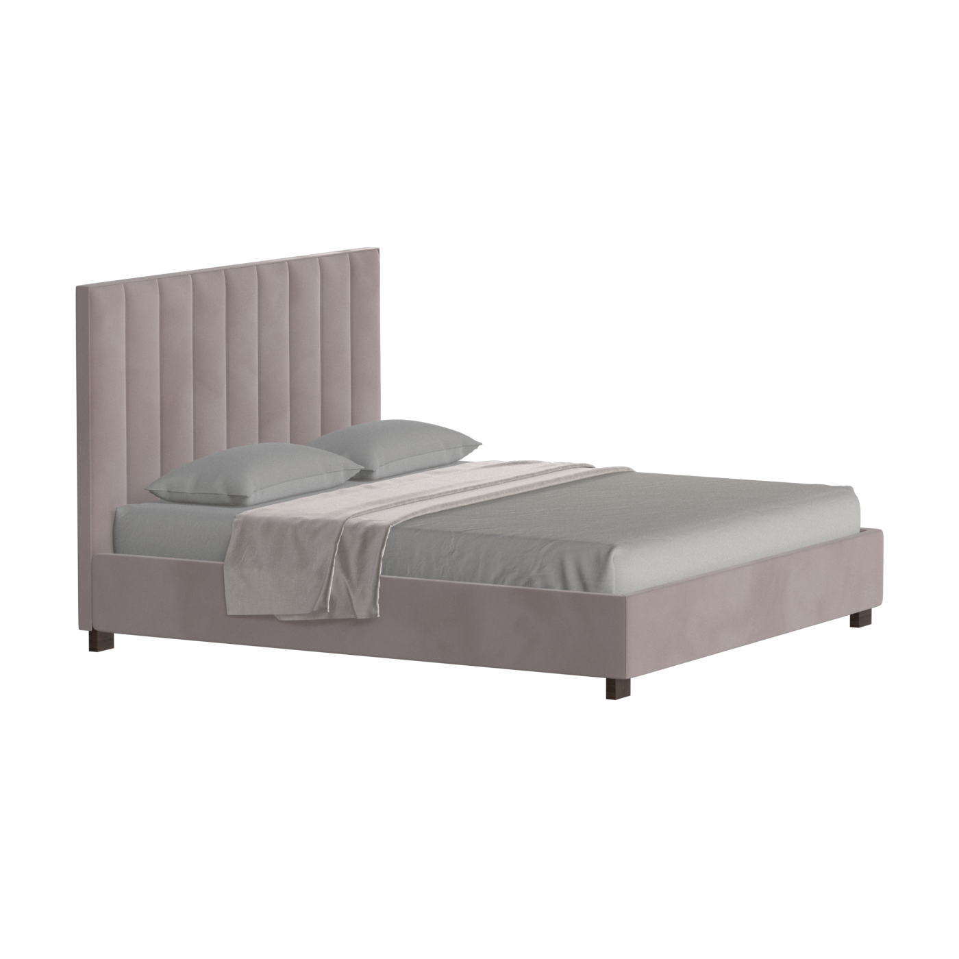 Ava High Headboard Bed in Luxe Fabric