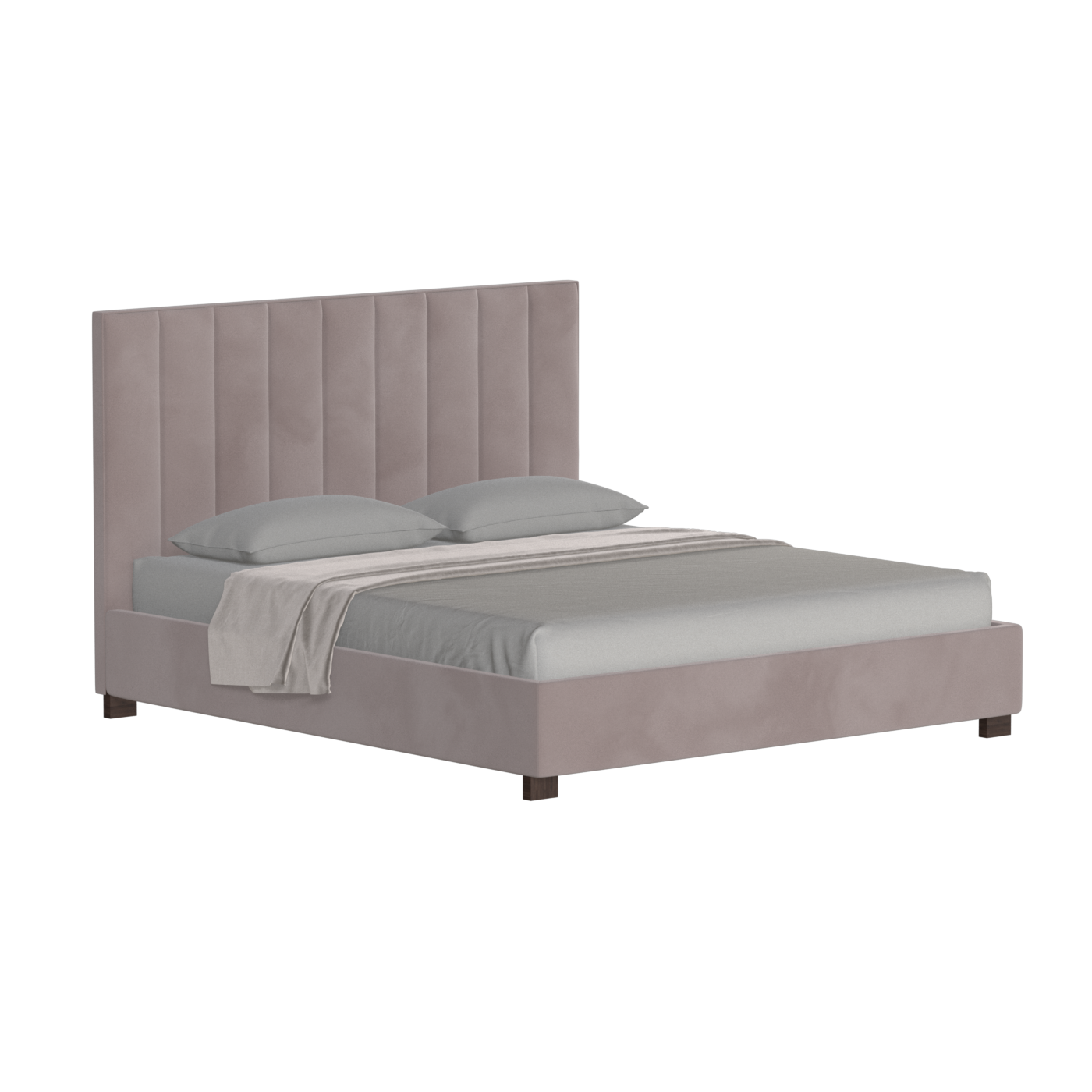 Ava High Headboard Bed in Luxe Fabric