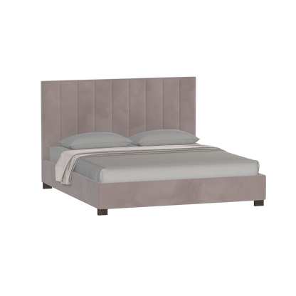 Ava High Headboard Bed in Luxe Fabric