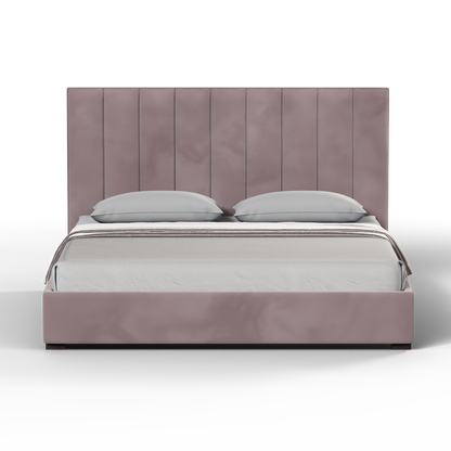 Ava High Headboard Bed in Luxe Fabric