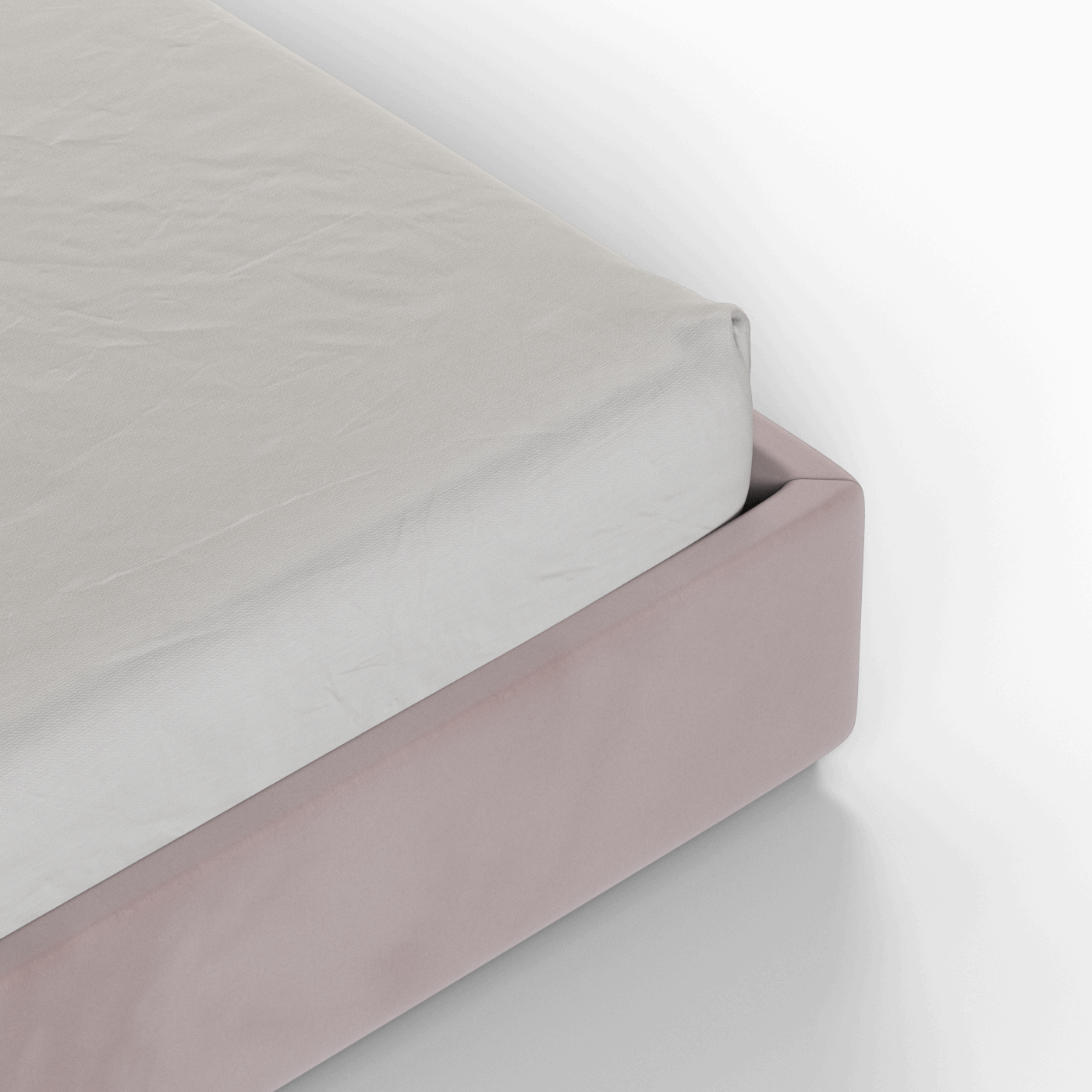 Ava High Headboard Bed in Luxe Fabric