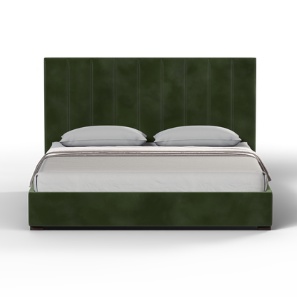 Ava High Headboard Bed in Luxe Fabric